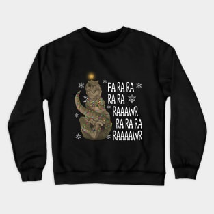 Funny Dinosaur Fa Ra Ra Rawr Rawr Christmas T-Rex Crewneck Sweatshirt